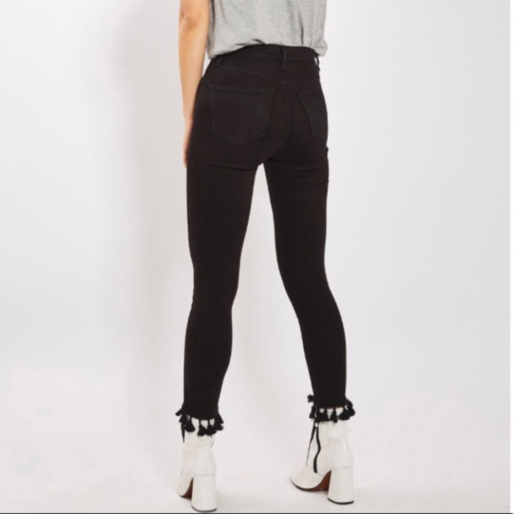 Black tassel jeans